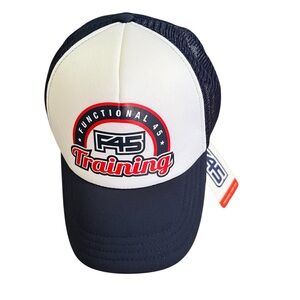 Functional Forty Five F45 Training Cap Blue & White‎ Trucker Hat NEW Golf Unisex